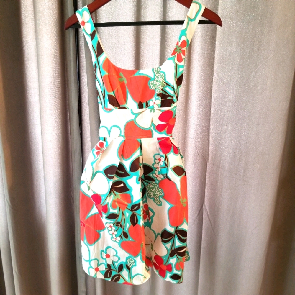 NWT Beautiful vibrant floral dress by city triangles
